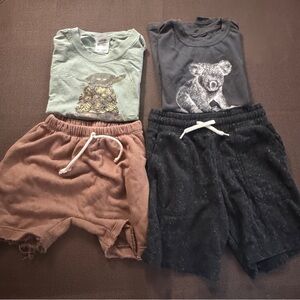 Kids Graphic T-Shirts and Shorts Set lot of 4